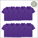 Grape (5-Pack) 5 10-Pack School Uniform Tagless Polo Tshirt for Little Boys & Big Boys